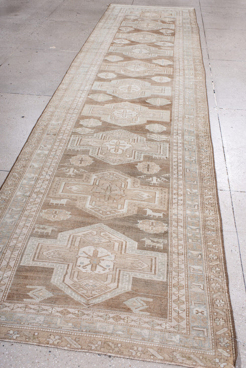 Antique Oushak Runner Rug (3' x 15')